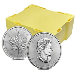 Hoja de Arce Canadiense 1 oz Plata 2020 PAQUETE DE 100 PAQUETES