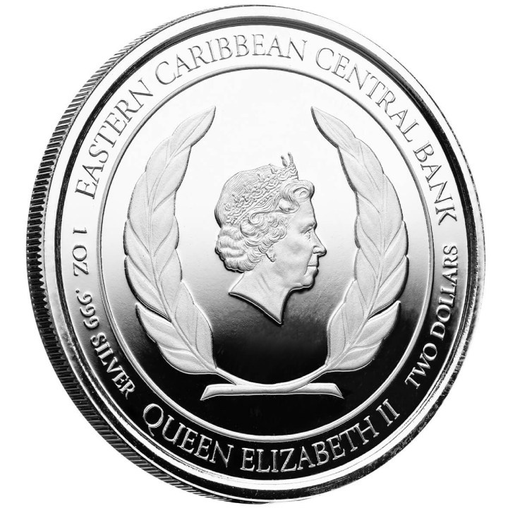 St. Vincent & The Grenadines: War Ship kolorowany 1 uncja Srebra 2022 Proof (Milkspot)
