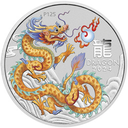 Perth Mint : Lunar III - Année du Dragon : ensemble de 10 pièces en argent x 1/2 once 2024
