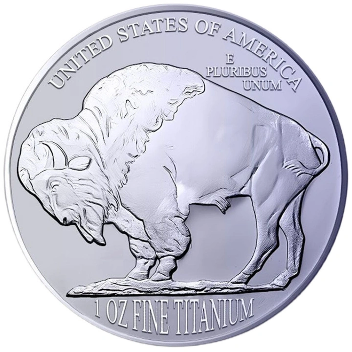 Titanmedaille Amerikanischer Bison 1 Unze Titan 2027