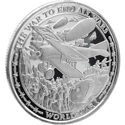 Patriota II: Primera Guerra Mundial 1 oz Plata 2019 Ronda Prooflike