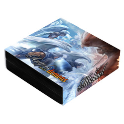 Niue : Anges et démons - Michel plaqué or 2 onces d'argent 2022 Pièce antique à haut relief