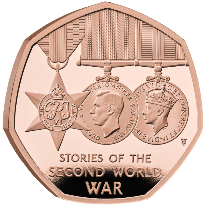 Stories of The Second World War 50p Gold 2025 Proof