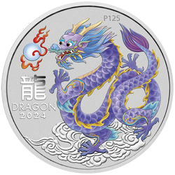 Perth Mint: Lunar III - Year of the Dragon "Lilac Dragon" coloured 1/2 oz Silber 2024