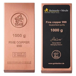 Set of 5 Heimerle Meule 1000 g Copper Bars