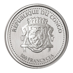 Congo: Goryl srebrnogrzbiety 1 uncja Srebra 2022