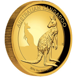 Australijski Kangur 1 uncja Złota 2016 Proof High Relief