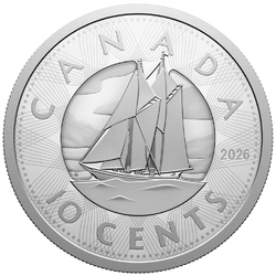 Canada Multilayered Bluenose 10 cenți argint 2026 Proof