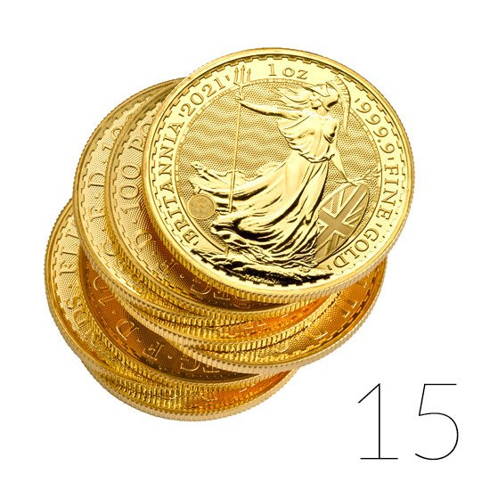 Britannia 1 oz Gold 2021 Investment Sets 15 Pc.