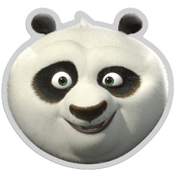 Niue: Kung Fu Panda - Po kolorowany 2 uncje Srebra 2023 Ultra High Relief Shaped Coin 