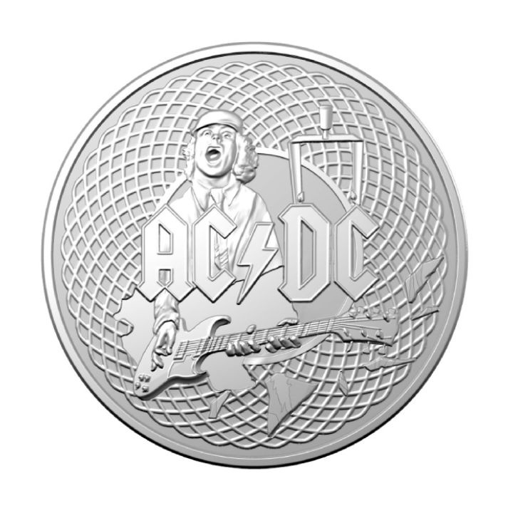 AC/DC 1 once d'argent 2023 Frosted Coin