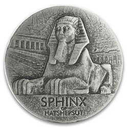 Republic of Chad: ERS Sphinx 5 oz Silber 2019 Antiqued Coin