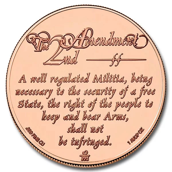 2nd Amendment Skull 1 uncja Miedzi