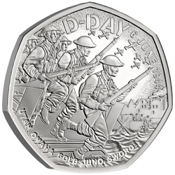 D-Day 50p Srebro 2024 Proof 