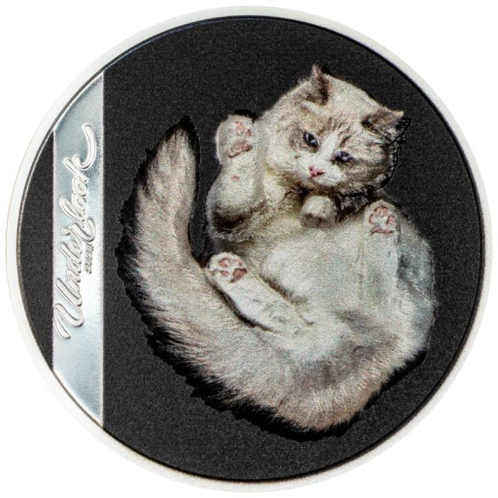 Cook Islands: Underlook - Undercat kolorowany 1 uncja Srebra 2024 Proof Ultra High Relief