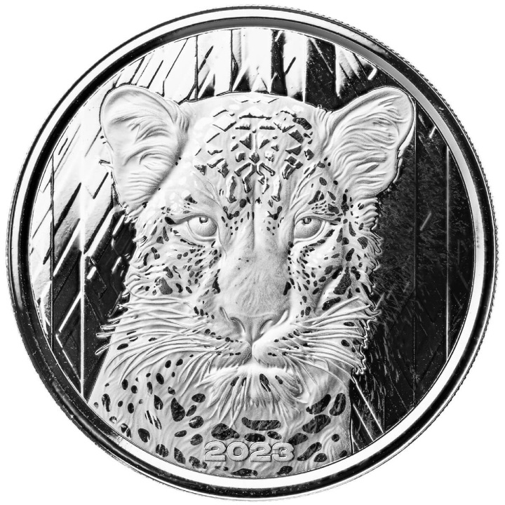 Republic of Ghana: African Leopard 1 oz Silver 2023 Prooflike
