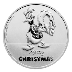 Niue: Disney - Christmas Donald Duck 1 oz Silber 2022