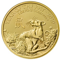 Anno del Topo 1 oncia d'oro Regno Unito 2020