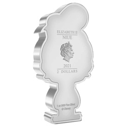 Niue : Disney Chibi - Donald Duck coloré 1 once d'argent 2021 Proof