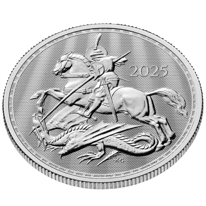 St George and the Dragon 1 oz Silber 2025 Coin