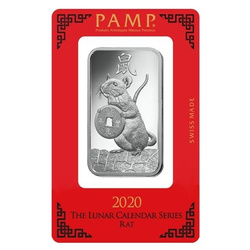 1 oz Lingote de Plata Lunar Series Año de la Rata