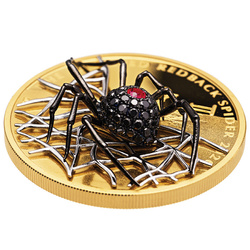 Pièce en or The Jewelled Redback Spider 2 onces d'or 2026 Diamond Proof