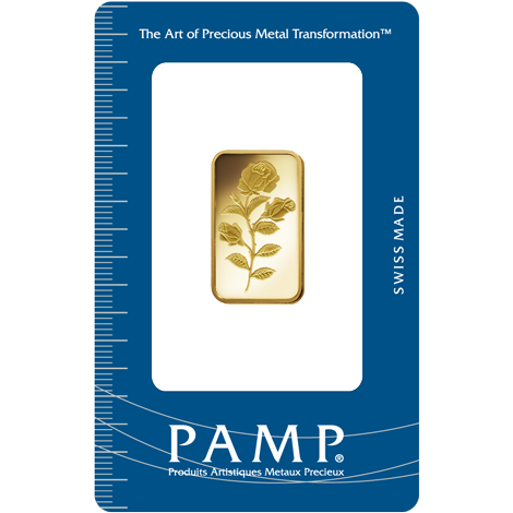 Lingotto d'oro Pamp Rosa da 10 grammi