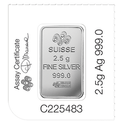 Lingotti multigrammo 4 x 2,5 grammi d'oro, platino, palladio, argento