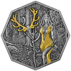 Witchcraft - Seeress Ritual 1 oz Silber 2023 Gilded Antiqued Coin