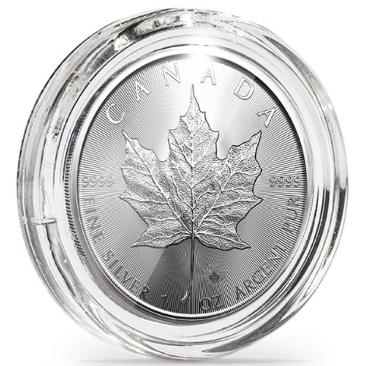 Leuchtturm - Capsule en plastique Feuille d'érable canadienne 1 once d'argent Ultra Perfect Fit 10 pièces