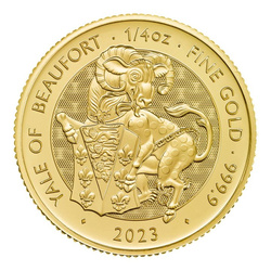 The Royal Tudor Beasts: The Yale Of Beaufort 1/4 oz Gold 2023