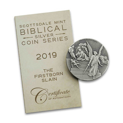 Niue : Biblical - The Firstborn Slain 2 onces d'argent 2019 Proof Antiqued Coin