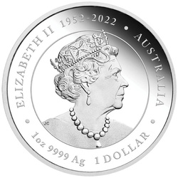 Perth Mint: Lunar III - Rok Smoka kolorowany 1 uncja Srebra 2024 Proof