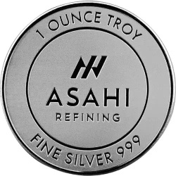 Asahi 1 uncja Srebra Round