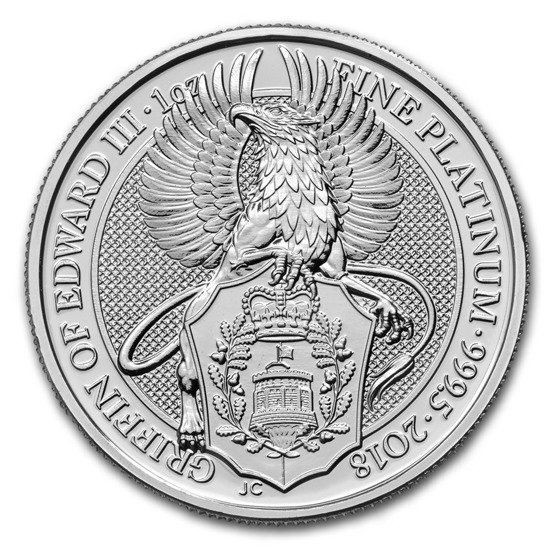 Bestie Królowej: Gryf 1 uncja Platyny 2018