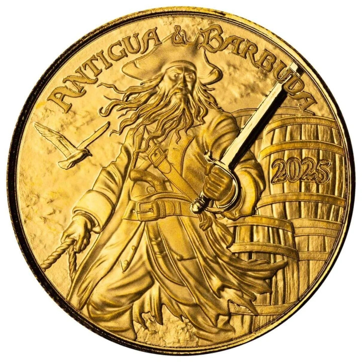 Złota Moneta Antigua & Barbuda: Rum Runner and Pirate 1 uncja Złota 2025