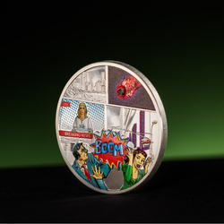 Cook Islands: Meteorite Impacts - Tenham kolorowany 1 uncja Srebra 2023 Proof Ultra High Relief 