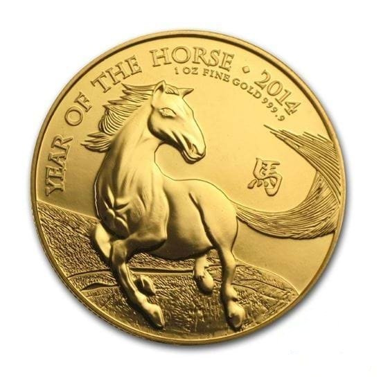 Lunar: Anno del Cavallo 1 oncia d'oro Gran Bretagna