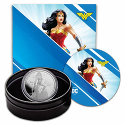 Samoa: DC Comics - Wonder Woman 1 uncia ezüst 2024 Proof