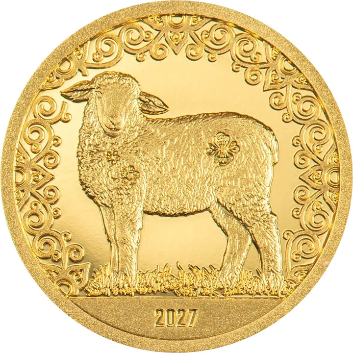 Monedă de Aur Lunar Year of the Sheep 0,5 g 2027 Proof