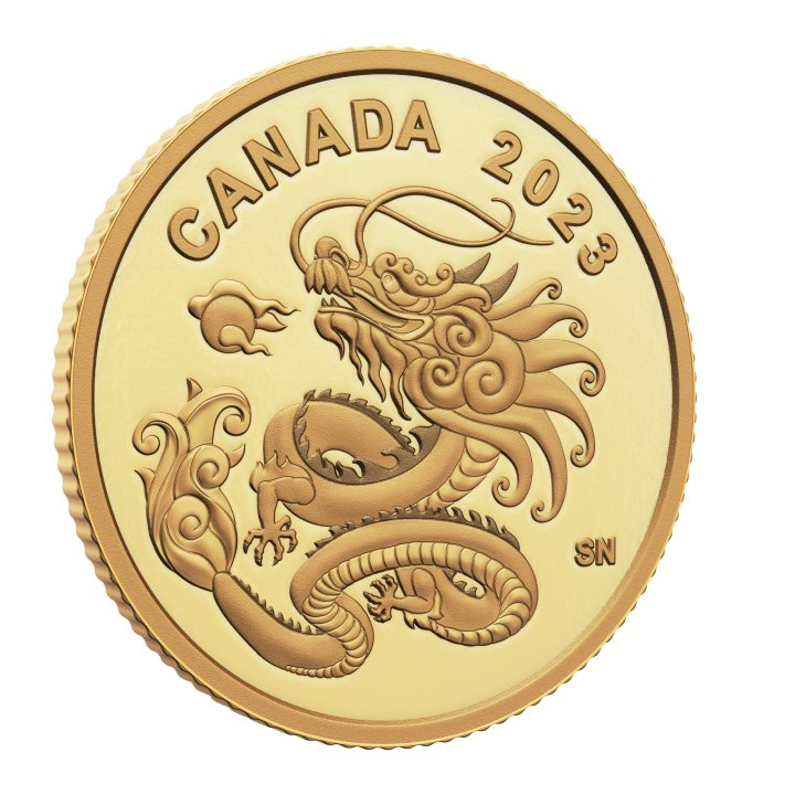 Canada: Heavenly Dragon $8 Gold 2023 Proof