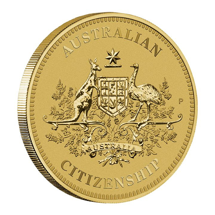 Australian Citizenship 1 dolar bronz aluminiu 2023 în card
