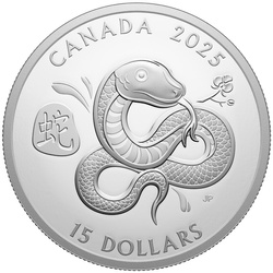 Canada: Lunar Year of the Snake 1 oz Silver 2025 Proof