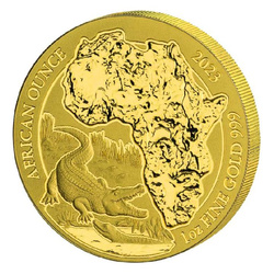 Rwanda : African Ounce - Nile Crocodile 1 once d'or 2023
