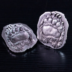 Record of the Nature - Bear 2 uncje Srebra 2023 Stackable High Relief Antiqued