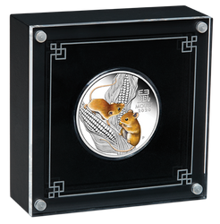 Lunar III: Jahr der Maus 1 oz Silber 2020 Proof Colorized