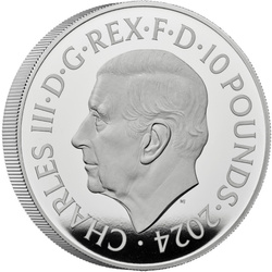 Les bêtes royales Tudor : la licorne Seymour 5 onces d'argent 2024 Proof