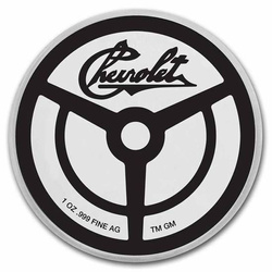 Původní logo Chevrolet (1911–1914) barevné 1 unce stříbra Certipack