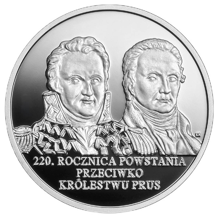 Moneda de plata 220.º aniversario del levantamiento contra el Reino de Prusia 10 zł plata 2026 Proof