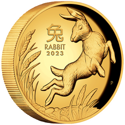 Perth Mint: Lunar III - Rok Królika 1 uncja Złota 2023 Proof High Relief